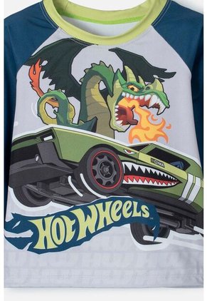 Conjunto De Baño De Hot Wheels Verde, Azul Y Gris Para Niño 2T A 5T