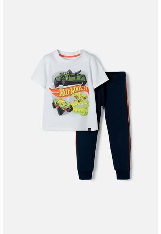 Conjunto De Hot Wheels Multicolor Con Jogger Para Niño 2T A 5T 2T Hot Wheels