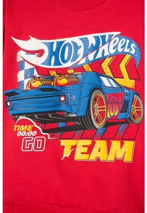 Buzo De Hot Wheels Cerrado Rojo Para Niño 6