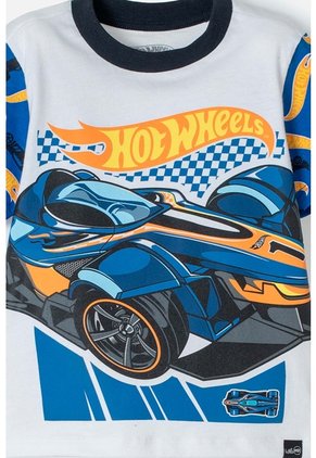 Pijama De Hotwheels Manga Corta Multicolor Para Niño 2T A 5T 3T