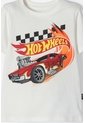 Camiseta Hot Wheels Manga Corta Marfil Para Niño 2T A 6T 3T de Hot Wheels