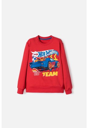 Buzo De Hot Wheels Cerrado Rojo Para Niño 6