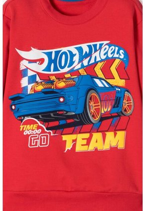 Buzo De Hot Wheels Cerrado Rojo Para Niño 4