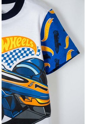 Pijama De Hotwheels Manga Corta Multicolor Para Niño 2T A 5T 3T