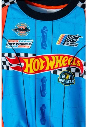 Conjunto De Hot Wheels Azul Oscuro De Camiseta Manga Larga Para Niño 2T A 5T 2T