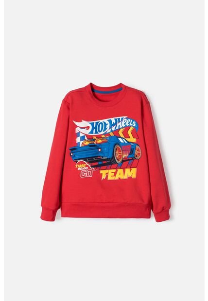 Buzo De Hot Wheels Cerrado Rojo Para Niño 10
