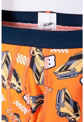 Pack X2 Boxer De Hot Wheels Naranjado Y Blanco Para Niño 2T A 6T 3T