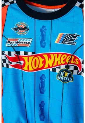 Conjunto De Hot Wheels Azul Oscuro De Camiseta Manga Larga Para Niño 2T A 5T 2T
