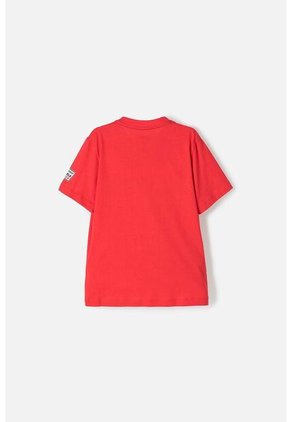 Camiseta De Hot Wheels Manga Corta Roja Para Niño 6