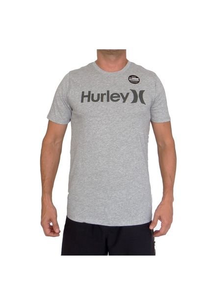 Camiseta Hurley Oao Drifit Prem Shor In-Gris/Plateado