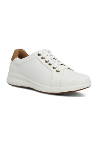 Tenis Cuero Mujer Spinal Laceup Blanco Hush Puppies Hush Puppies Hush Puppies