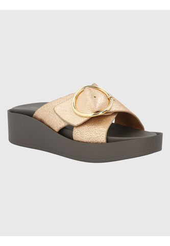 Sandalia Para Mujer Gise Dorada Hush Puppies Hush Puppies Hush Puppies