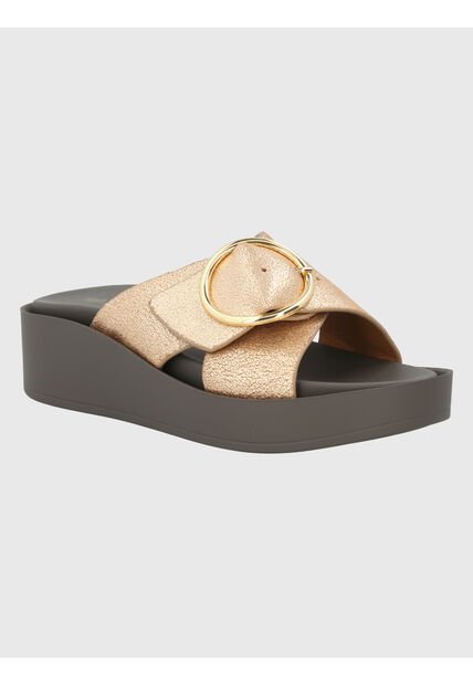 Sandalia Para Mujer Gise Dorada Hush Puppies Hush Puppies