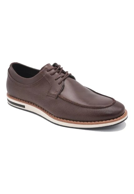 Zapato Casual Cuero Genova DK Brown Para Hombre Hush Puppies Hush Puppies