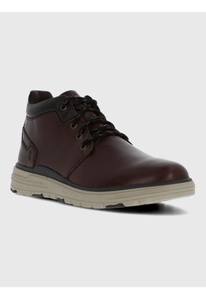 Botin En Cuero Para Hombre William Burgundy Hush Puppies Hush Puppies