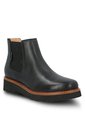 Botín Cuero Bonnie Negro Para Mujer Hush Puppies Hush Puppies de Hush Puppies