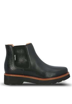 Botín Cuero Bonnie Negro Para Mujer Hush Puppies Hush Puppies