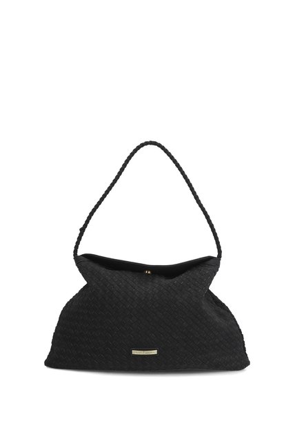 Cartera Brigg Hobo Ecocuero Negra Para Mujer Hush Puppies Hush Puppies