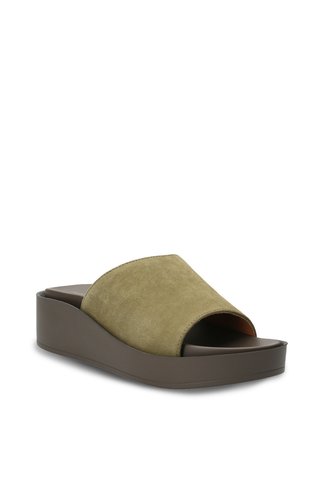 Sandalia Cuero Depp Verde Para Mujer Hush Puppies Hush Puppies Hush Puppies