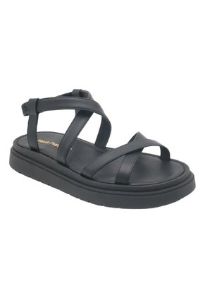 Sandalia Cuero Victoria Negra Para Mujer Hush Puppies Hush Puppies