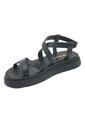 Sandalia Cuero Victoria Negra Para Mujer Hush Puppies Hush Puppies de Hush Puppies