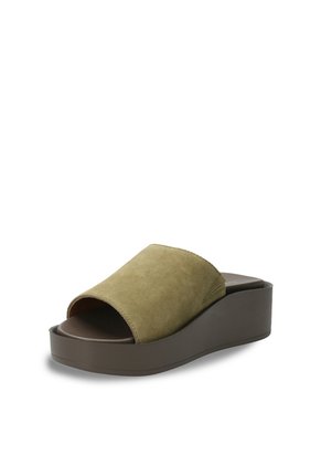 Sandalia Cuero Depp Verde Para Mujer Hush Puppies Hush Puppies
