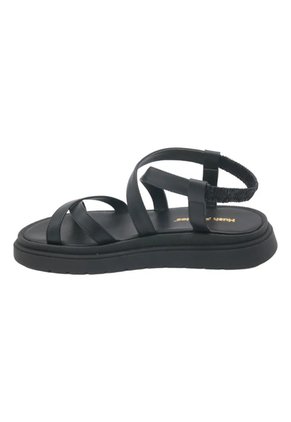 Sandalia Cuero Victoria Negra Para Mujer Hush Puppies Hush Puppies