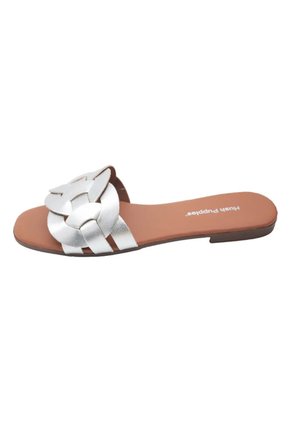Sandalia Cuero Habana Dorada Para Mujer Hush Puppies Hush Puppies