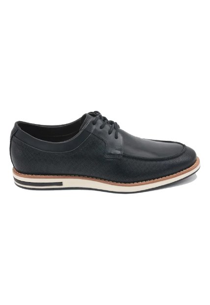 Zapato Casual Cuero Genova Negro Para Hombre Hush Puppies Hush Puppies