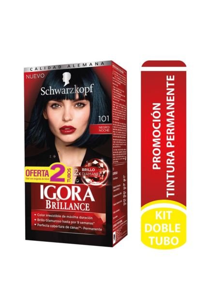 Tinte Igora Brillance Negro Noche+Tubo Estuche 101
