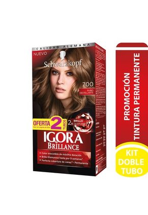 Tinte Igora Brillance Rubio Destellante+Doble Tbo Estuche700