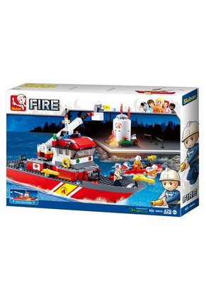 Bloques Para Armar Set Fragata Con Figuras Y/o Micro Bloques Bomberos Barco Rompefuegos