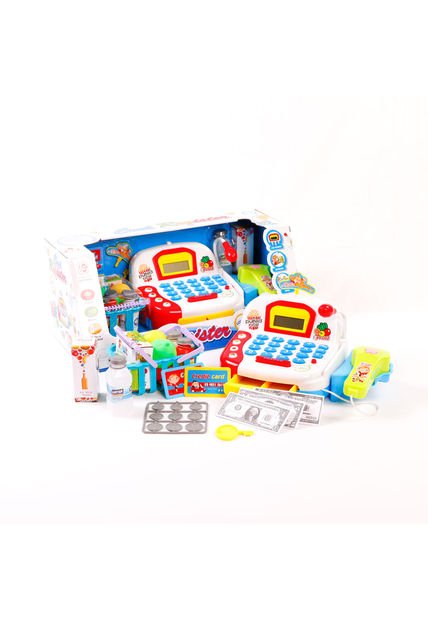 Juguete Set Caja Registradora Con Accesorios, Material Plástico, Con Batería