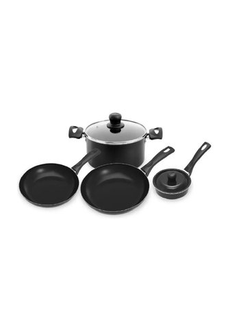 Batería De Cocina Imusa Smart 6 Piezas Antiadherente Negra Imusa