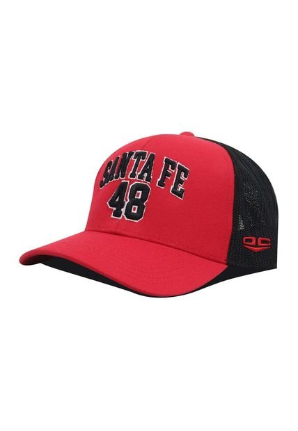 Gorra Independiente Santa Fe Oficial OC Caps Roja Malla Negra