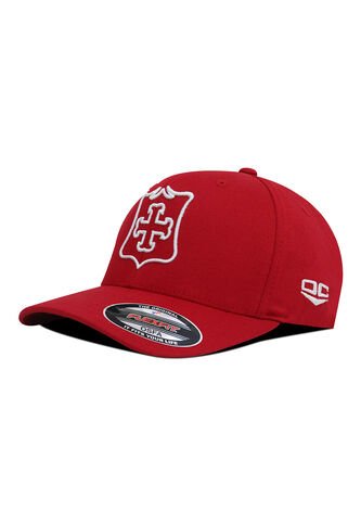 Gorra Independiente Santa Fe Oficial Flexfit 6277 Roja Escudo Vintage Independiente Santa fe
