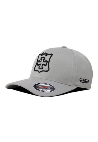 Gorra Independiente Santa Fe Oficial Flexfit 6277 Gris Escudo Vintage Independiente Santa fe