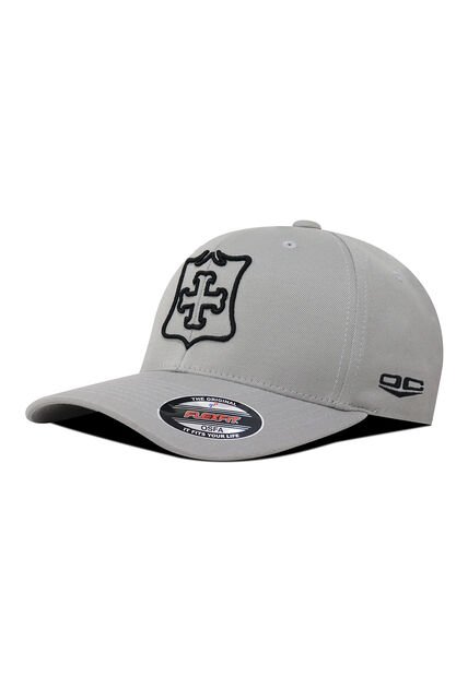 Gorra Independiente Santa Fe Oficial Flexfit 6277 Gris Escudo Vintage