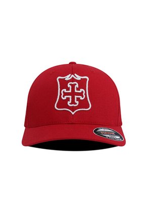 Gorra Independiente Santa Fe Oficial Flexfit 6277 Roja Escudo Vintage