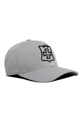 Gorra Independiente Santa Fe Oficial Flexfit 6277 Gris Escudo Vintage