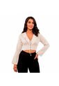 BLUSA INVERZA MUJER 73818 BEIGE Talla L de INVERZA