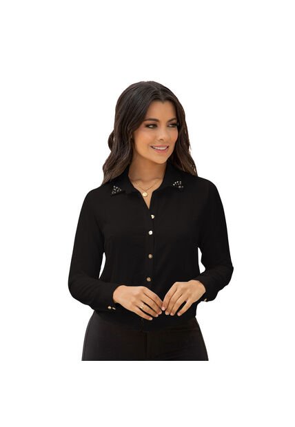 BLUSA INVERZA MUJER 73512 NEGRO Talla L