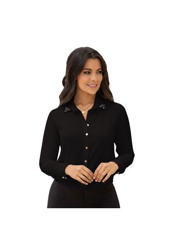 BLUSA INVERZA MUJER 73512 NEGRO Talla L INVERZA