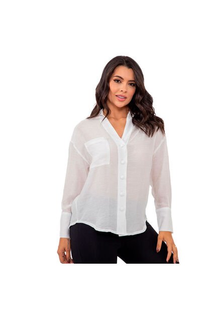 BLUSA INVERZA MUJER 73817 BLANCO Talla M