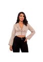 BLUSA INVERZA MUJER 73818 CAMEL Talla M de INVERZA