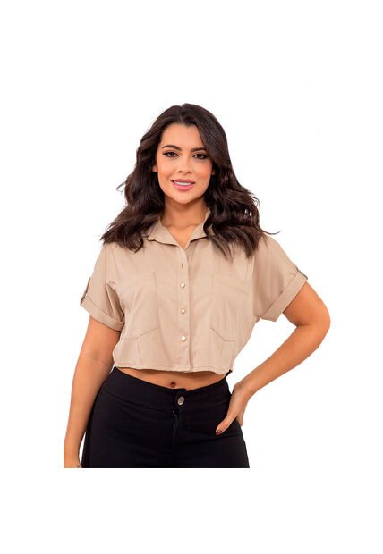 BLUSA INVERZA MUJER 73806 CAMEL Talla L