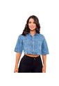 BLUSA INVERZA MUJER 73804 AZUL MEDIO Talla S de INVERZA