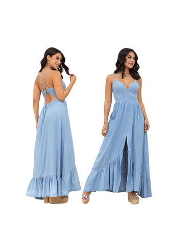 VESTIDO INVERZA MUJER 73455 AZUL INDIGO Talla M INVERZA