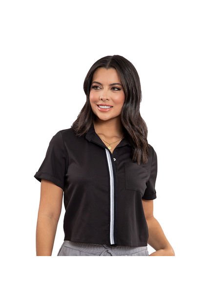 BLUSA INVERZA MUJER 73513 NEGRO Talla L