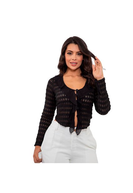 BLUSA INVERZA MUJER 73783 NEGRO Talla M